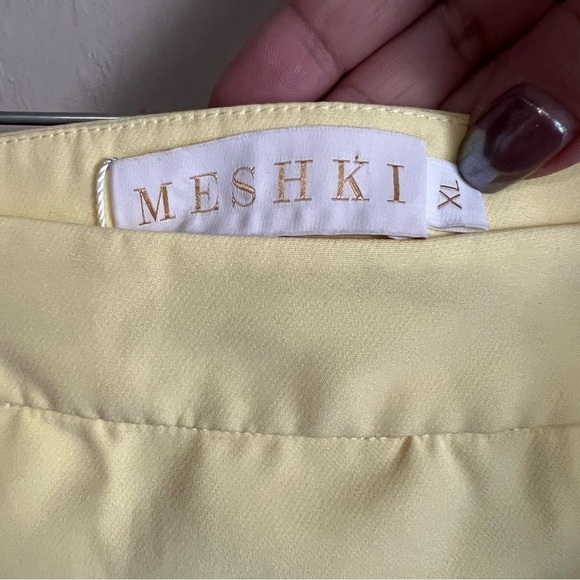 NWT Meshki Yellow Charlize Tailored Mini Skirt - Picture 7 of 9